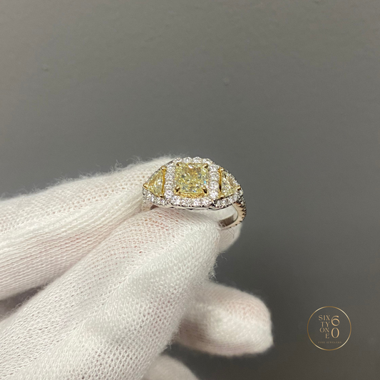 Yellow Diamond Statement Ring