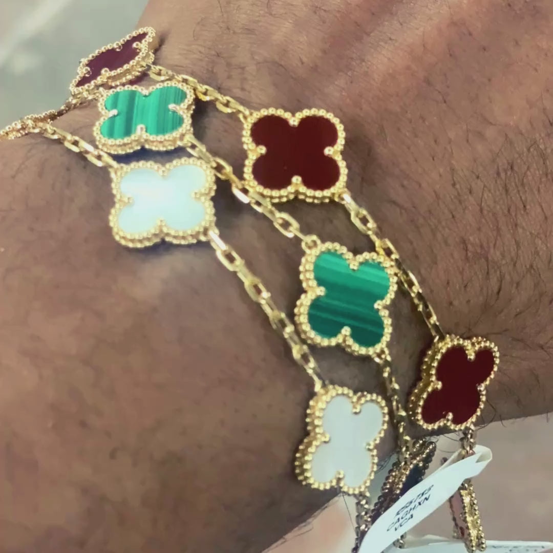 18k, VAN CLEEF & ARPELS Vintage Alhambra Bracelet, – SixtyOne60, Fine  Handcrafted Jewelry, Custom Pieces, Gold, Silver, Platinum, Precious &  Semi-Precious Stones