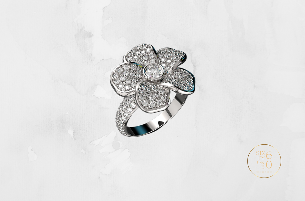 Diamond 4-Leaf Clover Ring