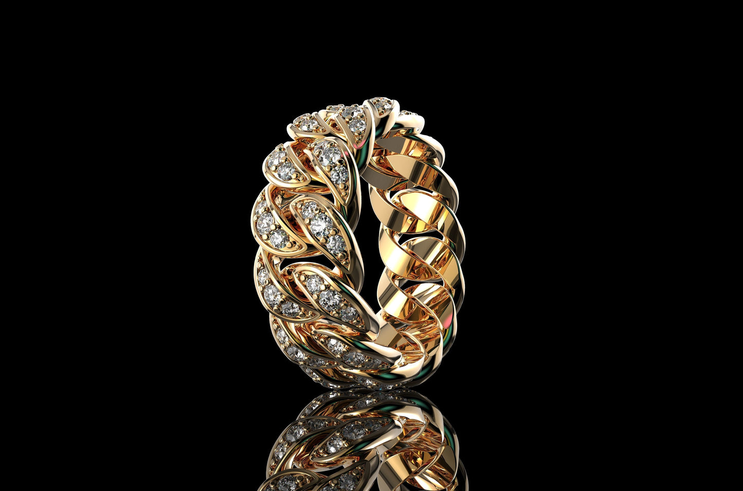 Diamond Cuban Link Ring